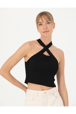 Pierre Cardin Kadın Siyah Triko Bluz 50275774-vr046 Siyah