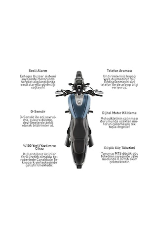 Turuncu Motosiklet Takip Cihazı 24 Aylık Ve Buzzer Cihazı - Mobil Araç Takip Cihazı