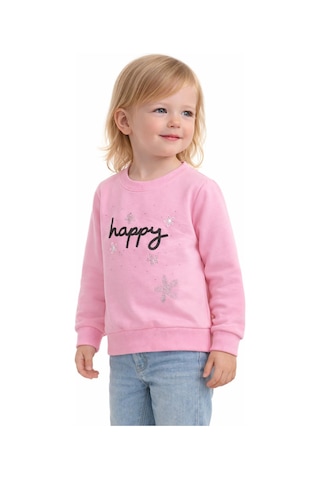 Kız Çocuk Happy Sweatshirt Bgl-st05270 Pembe
