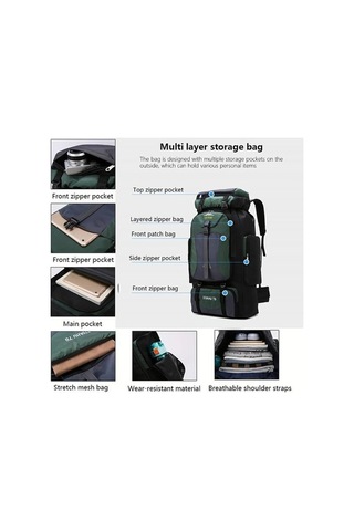 Flybuy Xiyahu Spor Sırt Seyahat Outdoor Kapasiteli Çok Çantası Büyük Amaçlı 70l 001 Rq Altın