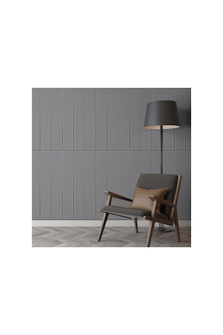 Ukab Dekor 70x70 Cm Kendinden Yapışkanlı Gri Lambri Esnek Köpük Dekoratif Duvar Paneli 1 Adet 0,49 M² Gri 70 Çok Renkli