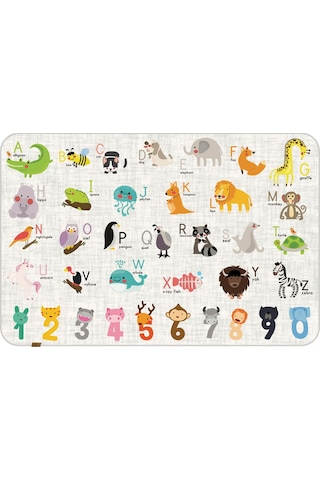 Animals 100x150 CM Oyun Matı Bebek ve Çocuk Halısı