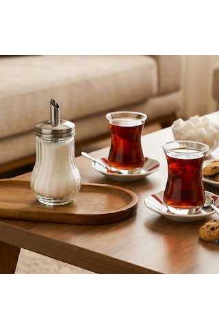 Porsima Dhz90131 Cam Akıtmalı Salla Dök Şekerlik - Toz Şekerlik - 200ml Şeffaf