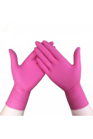 Beybi Pembe Eldiven Small Beden 1 Paket 100 Adet