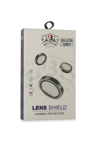 Mey İthalat Samsung Galaxy Uyumlu S24 Ultra Bilvis Titan Kamera Lens - Titan Gri Renkli