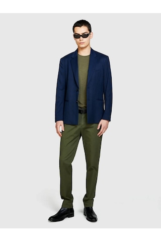 Sisley Pamuk Karışımlı Dar Kesim Chino Pantolon Erkek Yeşil Pantolon - 325p4aıhsf021 Haki