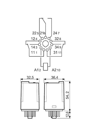Endüstriyel Röle 3 Kontak 220 V Ac Bobinli Finder 60.13