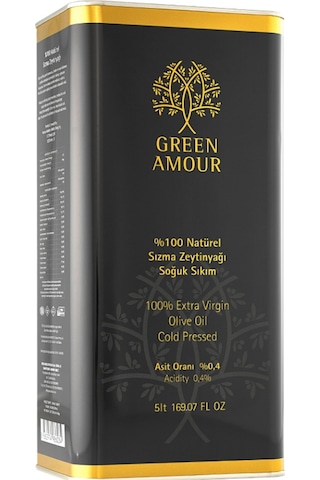 Green Amour Soğuk Sıkım Natürel Sızma Zeytinyağı 5 L