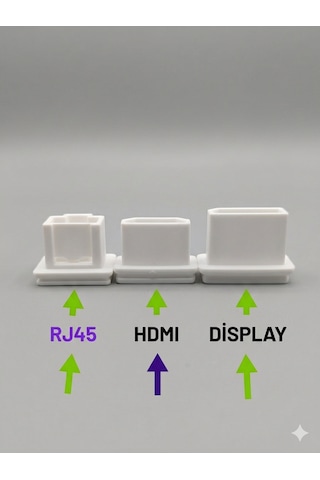 Pc Ve Monitör Toz Koruma Tıpası Seti Display, Hdmı, Rj45 - 3 Adet Beyaz