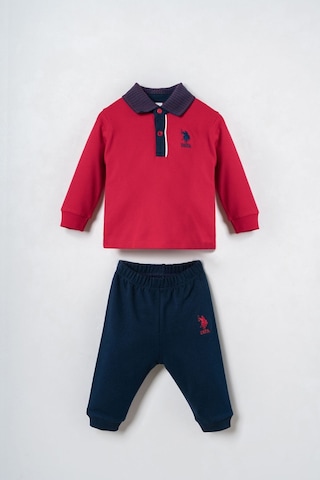 U.S. Polo Assn. Erkek Bebek Kırmızı Uzun Kol Pijama Takım Usb3195-c-v2 Usb3195-c-v2