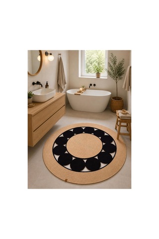 Jüt Kilim, Paspas, Mutfak Halısı, Banyo Paspası, Kilim, Halı, Oturma Odası Halısı, Balkon Paspası 7223bambusiyah 7223bambusiyah