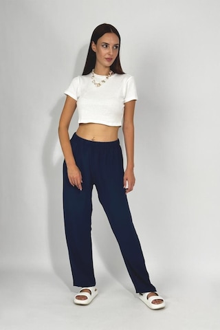 Kadın Beli Lastikli Ayrobin Eşofman Pantolon Lacivert