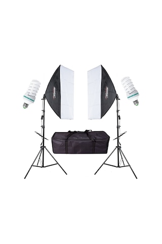 Pdx Tek Duylu Ampullü 2'li Softbox Seti
