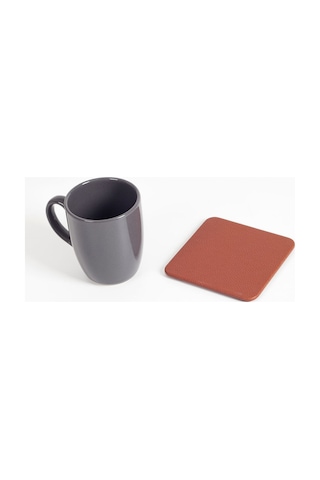 Turgut Office Deri Bardak Altlığı Taba 1 Adet Taba