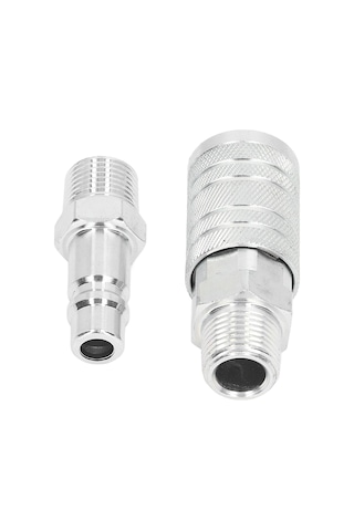 Symbee 1/2 İnç Npt Akışlı Pnömatik Hortum Bağlantısı 4 Adet - 300psı Hızlı Takma Çıkarma Erkek Dişi Konnektör Seti