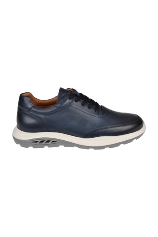 Pullman Hakiki Deri Erkek Spor Ayakkabı Sneaker Mod-5825 Lacivert
