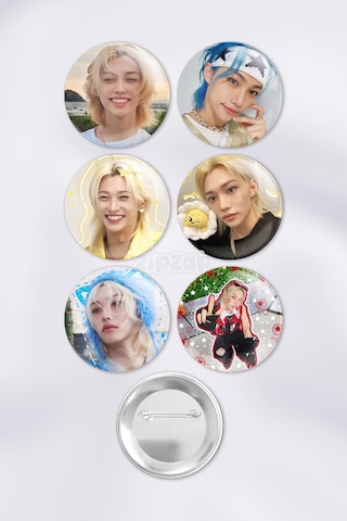 Felix Stray Kids Kpop Çanta Süsü Rozet İğneli Buton Rozet Seti 6 Adet Altılı