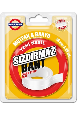 Boss Tape Küvet Lavabo Duşakabin Sızdırmaz Bant En:38mm Boy:3,35m