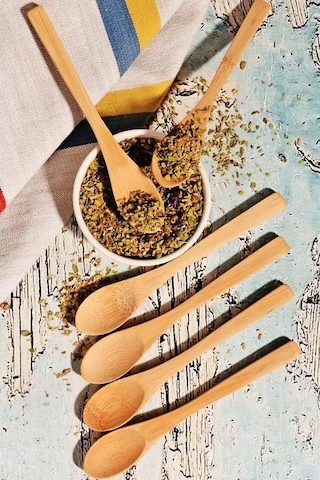 Deconox 12 Adet Bambu Baharat Kaşığı Ve Mama Kaşığı, Bambu Reçel Bal Kaşığı 12 Adet Genel