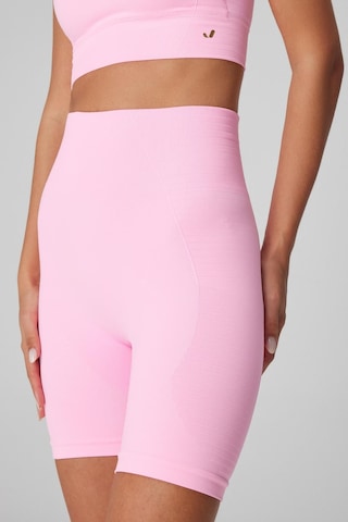 Jerf Gela Yüksek Bel Biker Şort 12cm Neon Pembe 001
