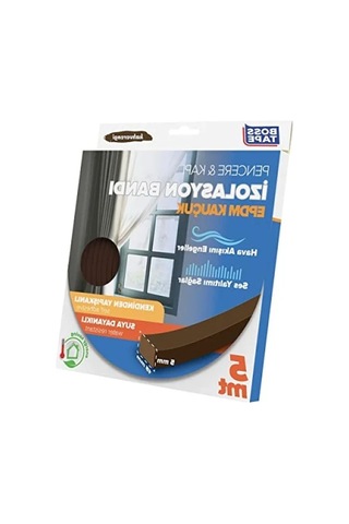 5mm X 15mm Kauçuk Pencere Ve Kapı İzolasyon Bandı - Kahverengi