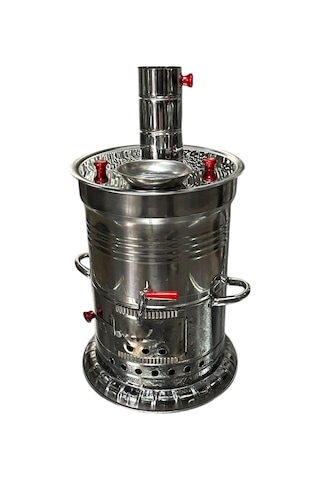 Odunlu Tek Musluklu Çelik Semaver 5 Lt -126