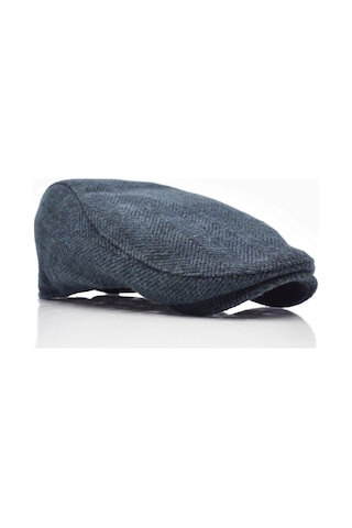 Külah Erkek Yün Şapka Heritage Kışlık Kasket Flat Cap-lacivert - Standart Lacivert