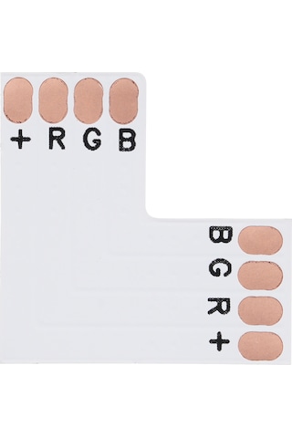 Suofeng 10mm Rgb Led Işık Şeridi İçin 4pin L Tipi Bağlayıcı, Dürtme Bağlantı, Kaynaklama Yok, 10 Adet