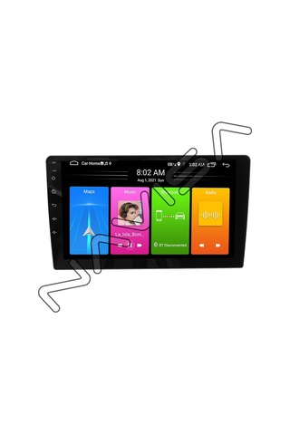 Uyumlu 9 Inch 4 Gb Ram 64 Gb Hafıza Androıd 12 Multımedıa Ekran 9.0 İnç