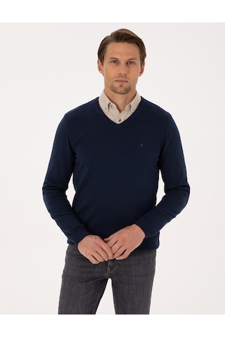 Pierre Cardin Erkek Açık Lacivert Kazak /triko 50314190-vr059 Açık Lacivert