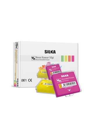 Silka Hamur Silgi Neon Renk Art-26r 12 Adet