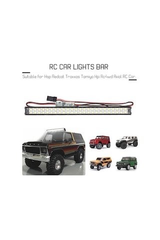 Didadodo 1/10 Ölçekli Rc Araçlar İçin 48 Ledli Metal Çatı Barı - 3 Işık Modu, Scx, Trx-4, D90 Uyumlu