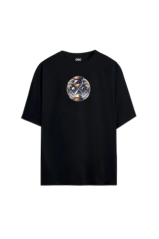 Ogc Kum Saati Oversize Unisex T-shirt Siyah