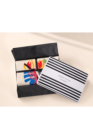 Albitote By Dsdesignarts Albitote Summer Capsule 01 - Cıao Sole Plaj Tote Bag Açık Bej