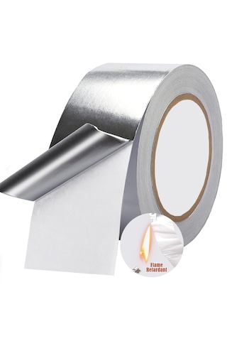 Alüminyum Folyo Bant Yanmaz Kombi Soba Borusu Bandı 48mm X 5m