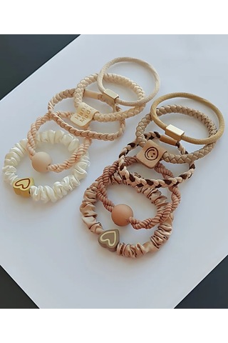 Mını Shop Msk Saç Lastiği, 10'lu Set 257344155 Koyu Bej