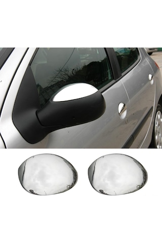Peugeot 206 Krom Ayna Kapağı Tk 1998 Üzeri Paslanmaz Çelik N11.879