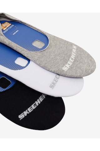 Skechers 3'lü Paket Essential Görünmez Çorap Unisex Siyah-beyaz-gri Çorap S2520313-3474 Çok Renkli