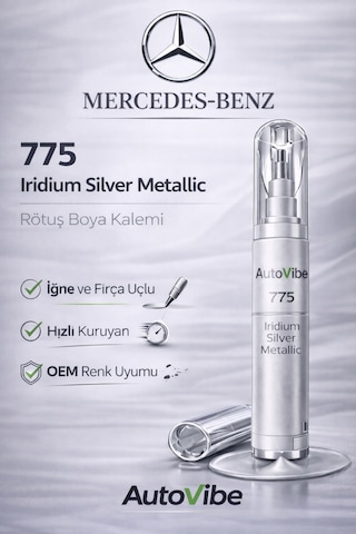 Mercedes-benz Rötuş Boya Kalemi 775 Iridium Silver Metallic Araç Çizik Giderici Oem Uyumlu