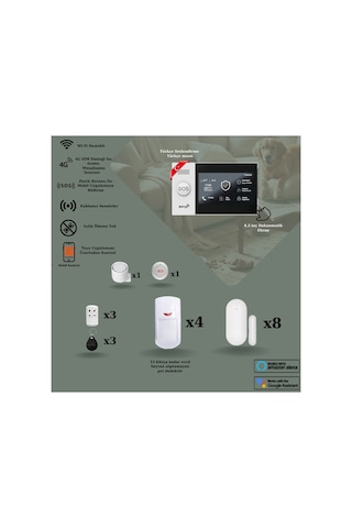 Pet Uyumlu Obiem Akıllı Güvenlik Alarm Sistemi Ev Ve İş Yeri Orta Set