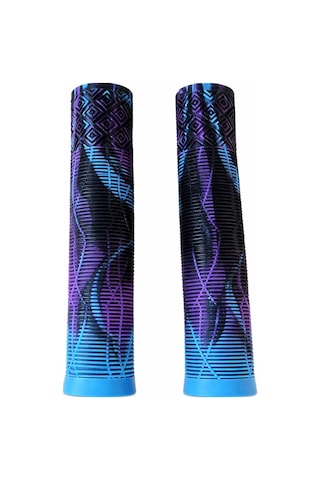 165 Mm Bisiklet Silikon Ergonomik Yumuşak Elcik Bmx, Scooter, Dağ Bisikleti Uyumlu Elcik Mavi Mor