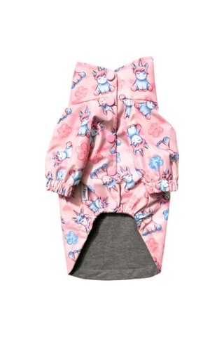 Gedyco Pink Unicorn İçi Penye Küçük Irk Köpek Yağmurluğu