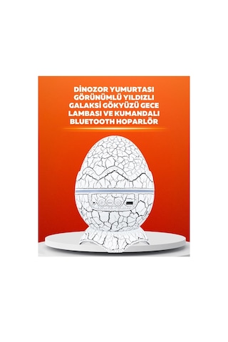 Dinozor Yumurtası Tasarımlı Projektörlü Gece Lambası Diğer