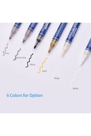 Xindoker Bıgthumb Seramik Derz Dolgu Kalemi - Küf, Su Ve Leke Önleyici, Toksik Olmayan, Çevre Dostu, Beyaz Gümüş