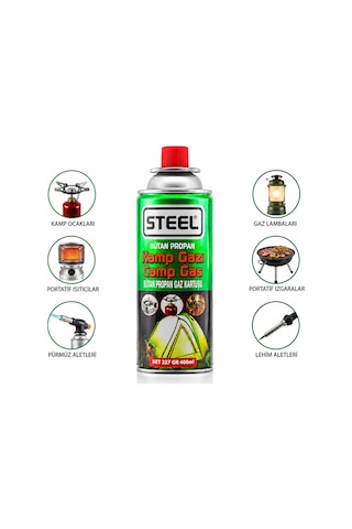 Bütan Kartuşu 220g & 400ml - Piknik Ve Kamp Sarı