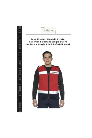 Astrid T Saha Kıyafeti Mesleki Kıyafet Güvenlik Ekipmanı Single Sword Jandarma Asayiş Fileli Reflektif Yelek Çok Renkli