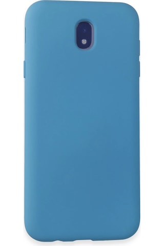 Cosmotex Newface Samsung Galaxy Uyumlu  J7 Pro / J730 Kılıf Nano İçi Kadife Silikon - Mavi