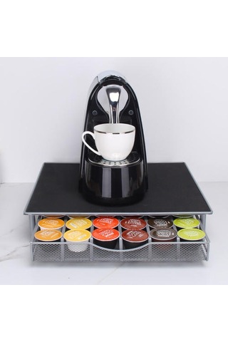 Metal Kahve Pod Tutucu Demir Krom Kaplama Ekran Kapsül Raf Standı Depolama Rafları Forstorage Tutucular & Amp Raflar