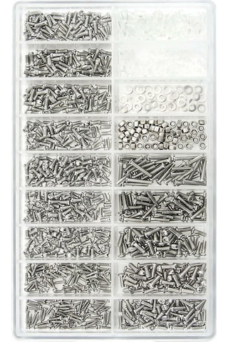 Gözlük Tamir Vida Güneş Gözlüğü Tamir Küçük Vida Kiti Paslanmaz Çelik Alet Seti Yaklaşık 1000pcs Diğer