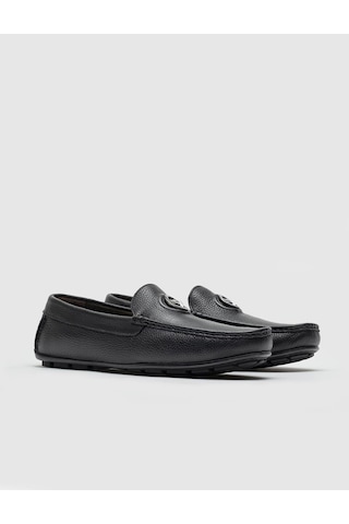 Cabani Pianaro Hakiki Deri Siyah Erkek Loafer